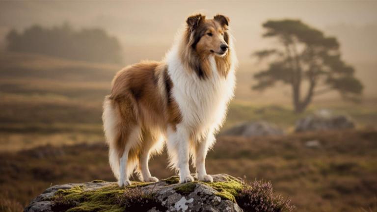 Majestätischer Langhaarcollie in den schottischen Highlands widerlegt Mythen über die Rasse